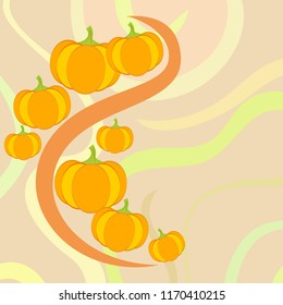 Pumpkin autumn vector background