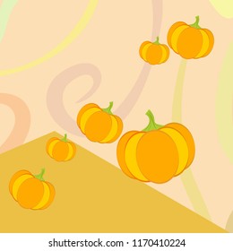 Pumpkin autumn vector background
