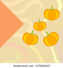 Pumpkin autumn vector background