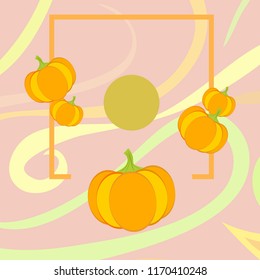 Pumpkin autumn vector background