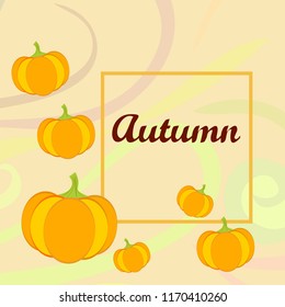 Pumpkin autumn vector background