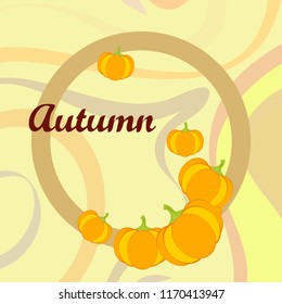 Pumpkin autumn vector background
