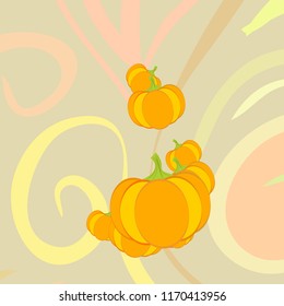Pumpkin autumn vector background