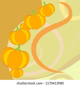 Pumpkin autumn vector background