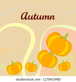 Pumpkin autumn vector background