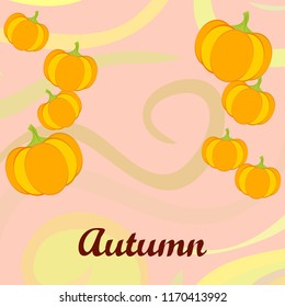 Pumpkin autumn vector background