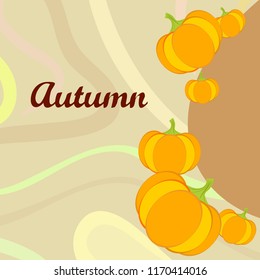 Pumpkin autumn vector background