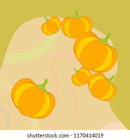 Pumpkin autumn vector background