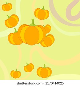 Pumpkin autumn vector background