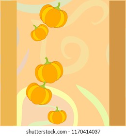 Pumpkin autumn vector background