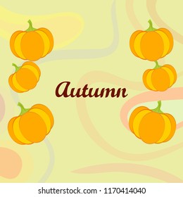 Pumpkin autumn vector background