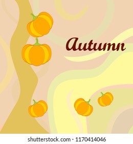 Pumpkin autumn vector background
