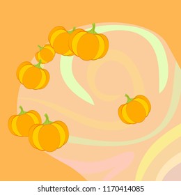Pumpkin autumn vector background