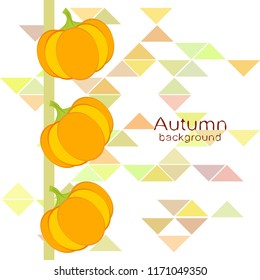 Pumpkin autumn vector background