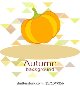 Pumpkin autumn vector background