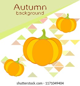 Pumpkin autumn vector background