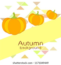 Pumpkin autumn vector background