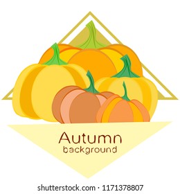 Pumpkin autumn vector background