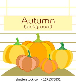 Pumpkin autumn vector background