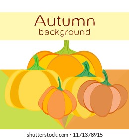 Pumpkin autumn vector background