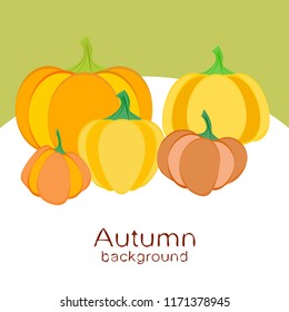 Pumpkin autumn vector background