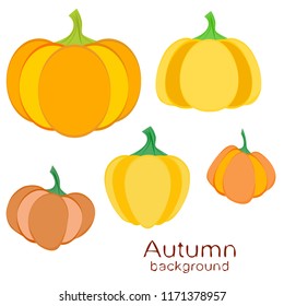Pumpkin autumn vector background