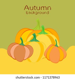 Pumpkin autumn vector background