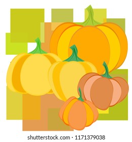 Pumpkin autumn vector background