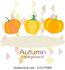 Pumpkin autumn vector background