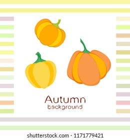 Pumpkin autumn vector background