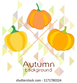 Pumpkin autumn vector background