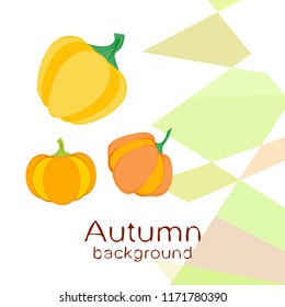 Pumpkin autumn vector background