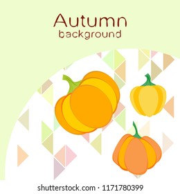 Pumpkin autumn vector background