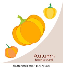Pumpkin autumn vector background