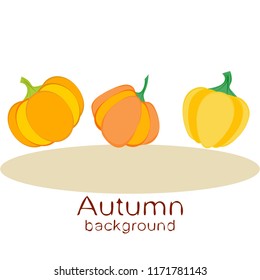 Pumpkin autumn vector background
