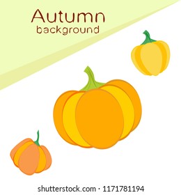 Pumpkin autumn vector background