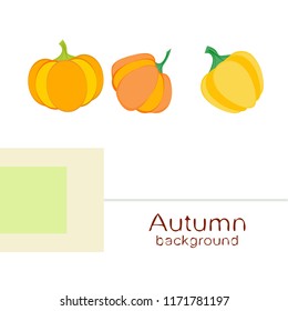 Pumpkin autumn vector background