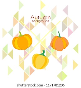 Pumpkin autumn vector background