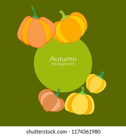 Pumpkin autumn vector background