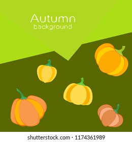 Pumpkin autumn vector background