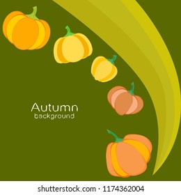 Pumpkin autumn vector background