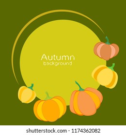 Pumpkin autumn vector background