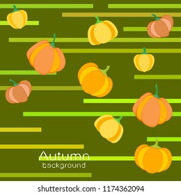 Pumpkin autumn vector background