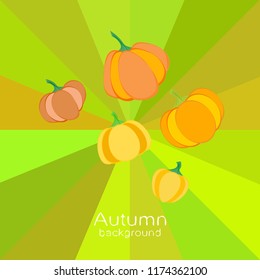 Pumpkin autumn vector background