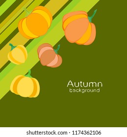 Pumpkin autumn vector background