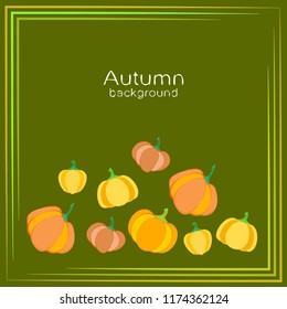 Pumpkin autumn vector background