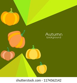 Pumpkin autumn vector background