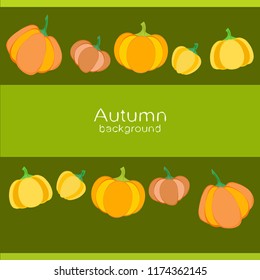Pumpkin autumn vector background