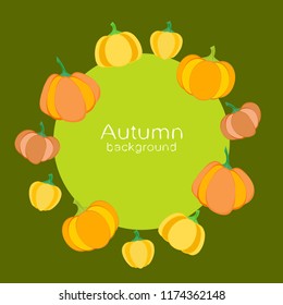 Pumpkin autumn vector background