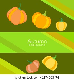 Pumpkin autumn vector background
